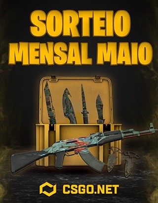 Banner do sorteio - SORTEIO MAIO CSGO.NET